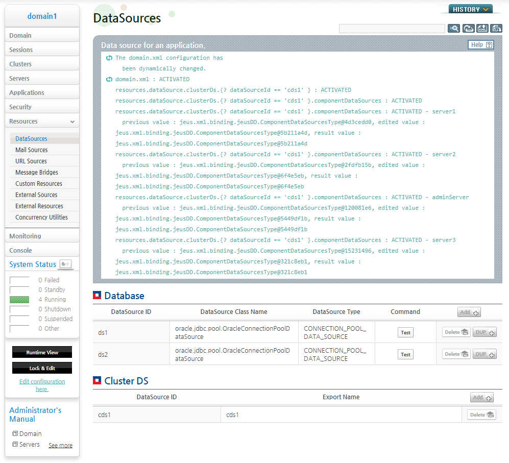 Changing the Cluster Data Source Configuration (4)