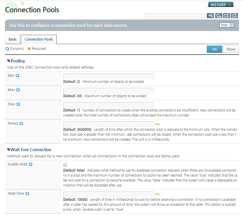 Connection Pool Configuration Page (3)