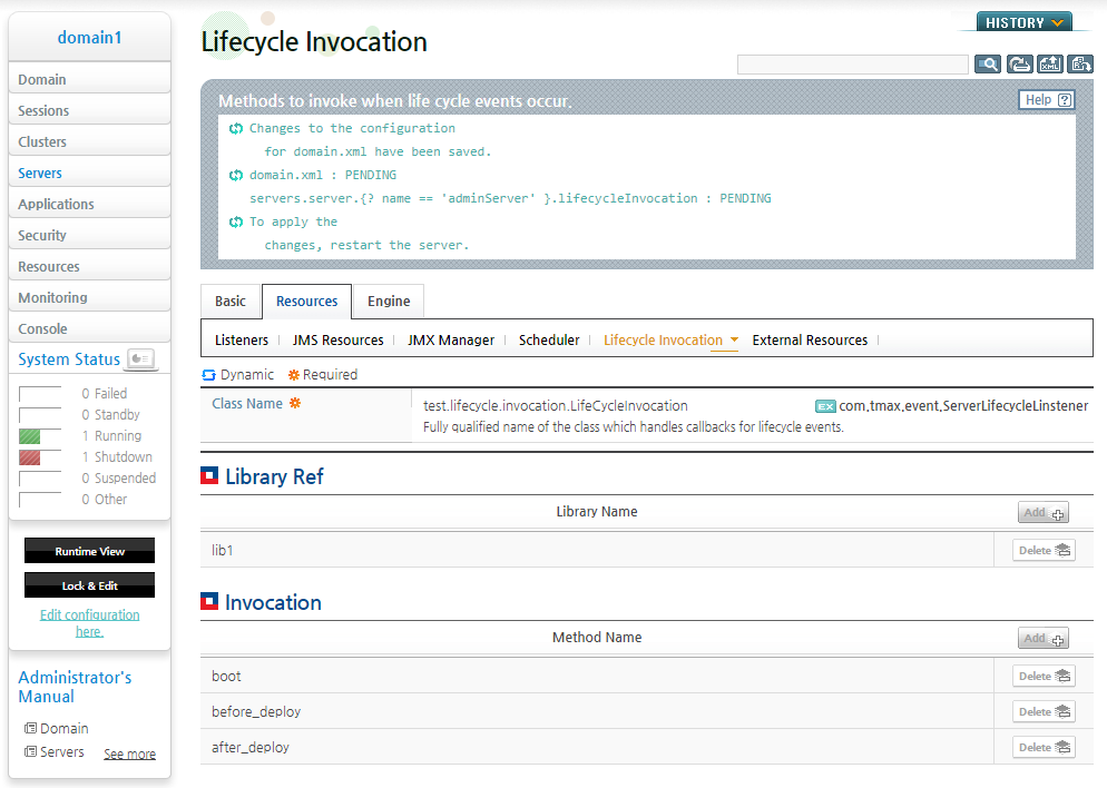 Configuring Lifecycle Invocation in WebAdmin (8)