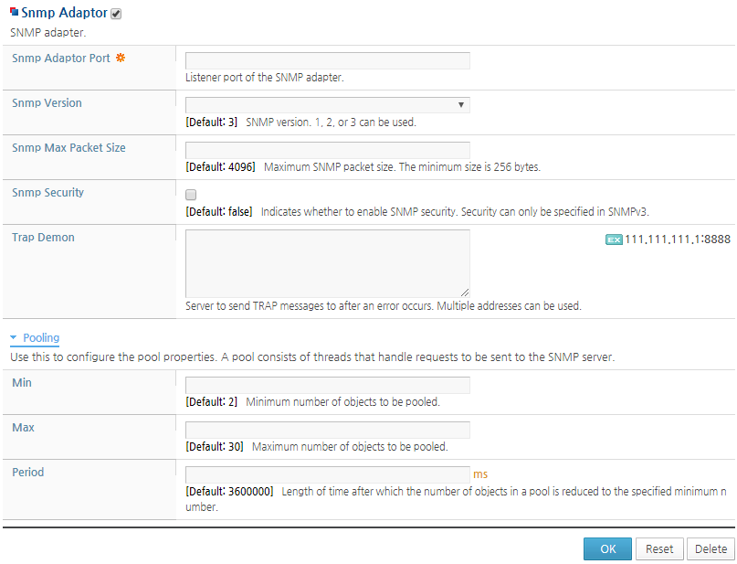 SNMP Adaptor Configuration