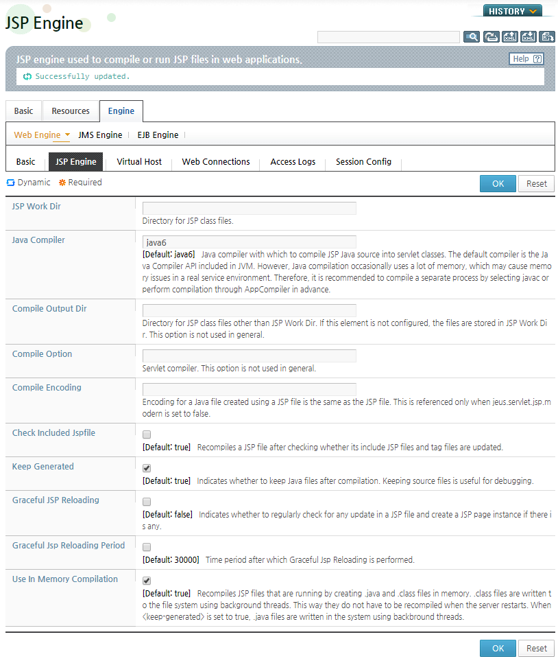 Configuring a JSP Engine - Basic Configuration