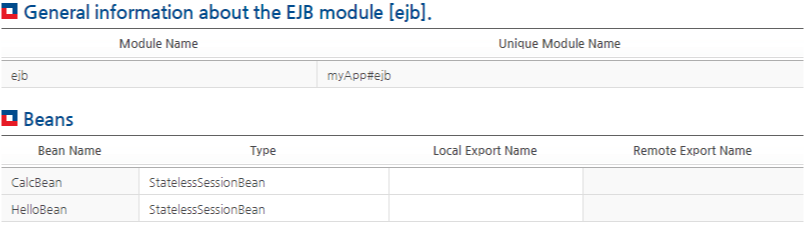 Checking EJB Module Information