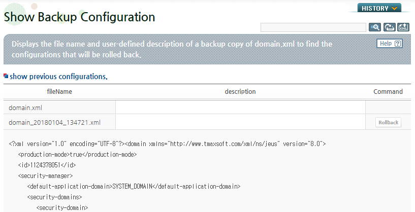 Checking Domain Setting Details