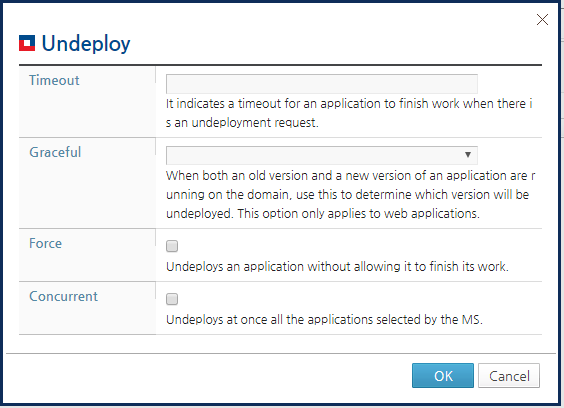 Undeploying an Application - Property Settings