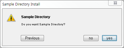 Installing JEUS on Windows - Option to Install Sample Directory