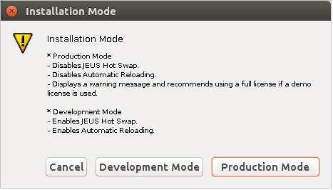 Installing JEUS in GUI Mode - Installation Mode