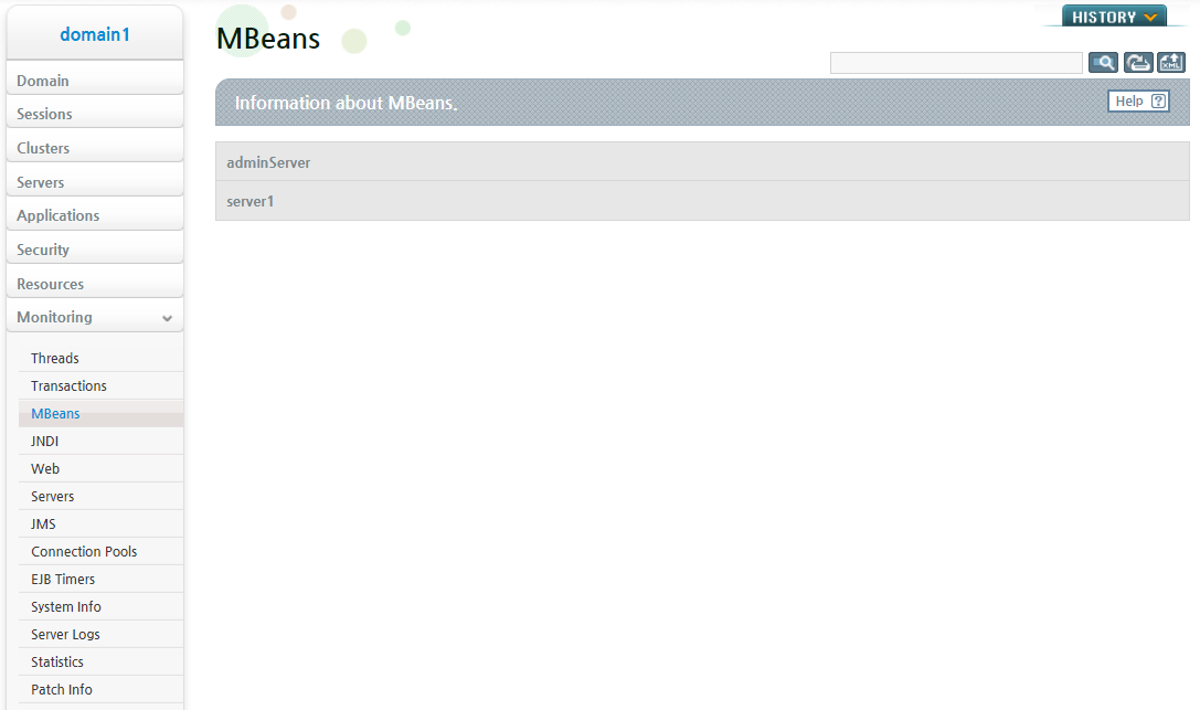 MBean Information Search Page