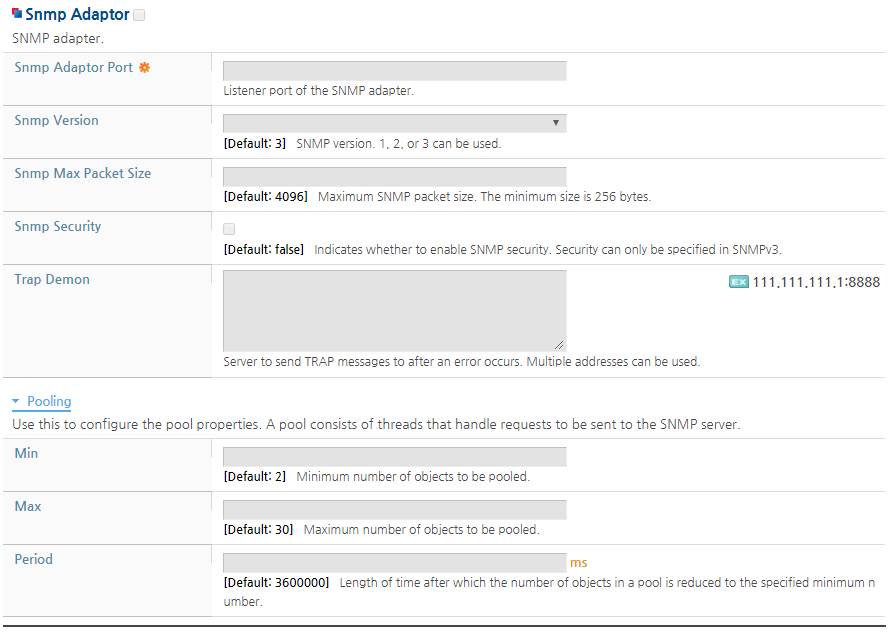 SNMP Adapter Configuration