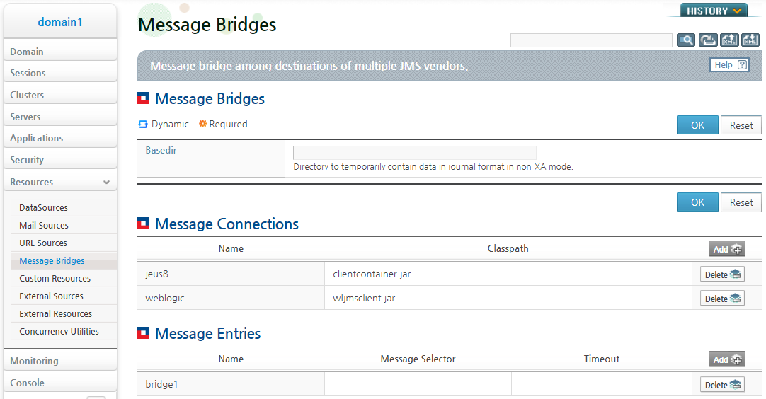 Message Bridge Configuration