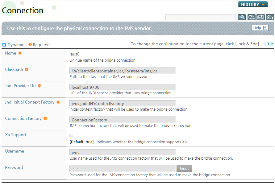 Configuring a Bridge Connection for JEUS