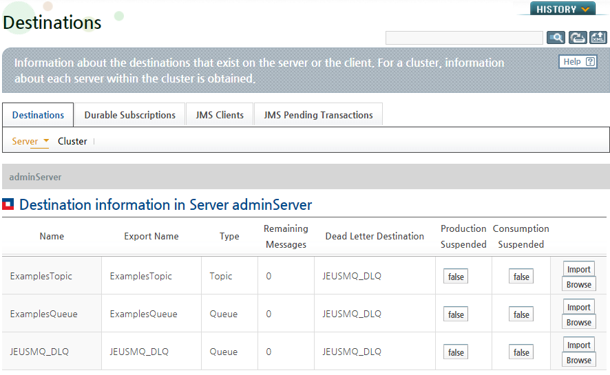 Destination Monitoring