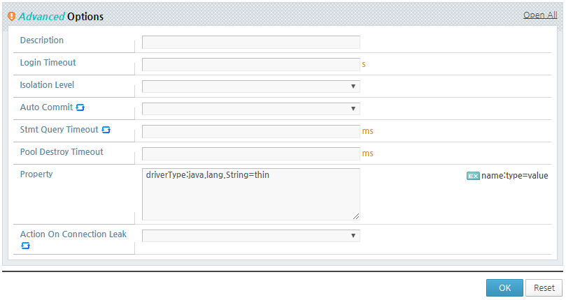 Configuring an Oracle Thin Connection Pool Data Source (2)