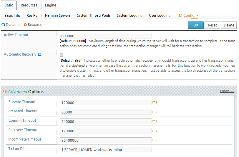 Changing the Timeout Setting in WebAdmin