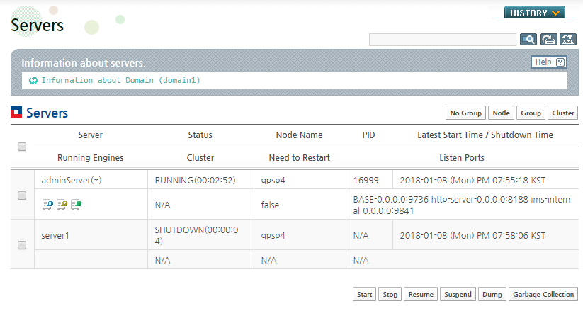 Domain Server List