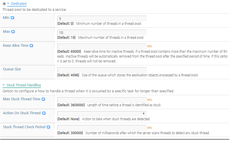 Configuring a Service Thread Pool