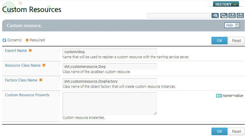 Configuring a Custom Resource in WebAdmin (2)