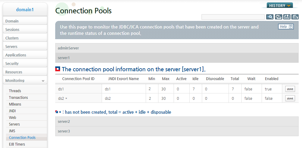 Disabling a Connection Pool (1)