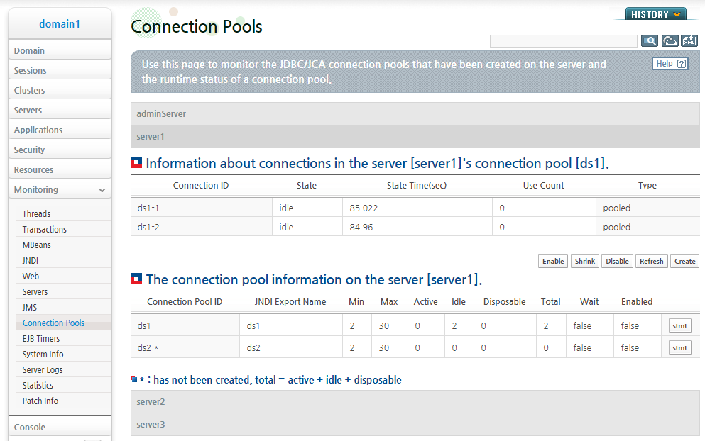 Disabling a Connection Pool (3)