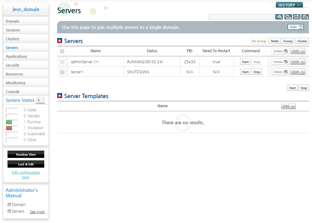 Adding a Server - Checking the Newly Added Server