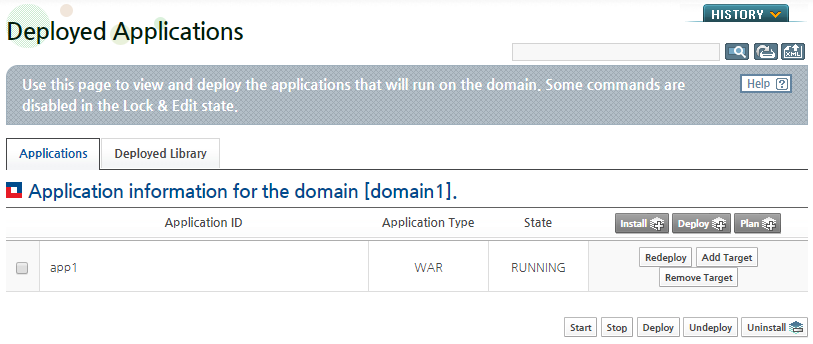 Monitoring Web Contexts - Application List