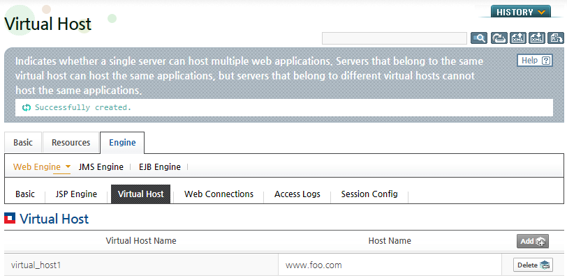 Adding a Virtual Host - Result