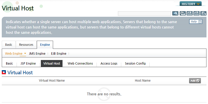 Adding a Virtual Host - Menu