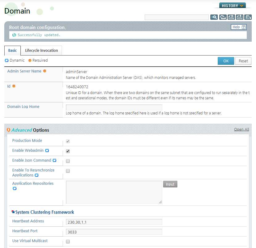 Changing the Configuration - Example