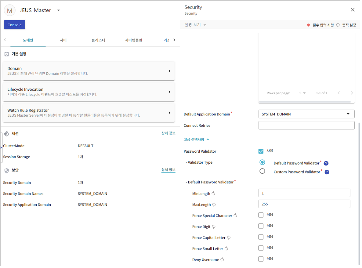 figure default password validator