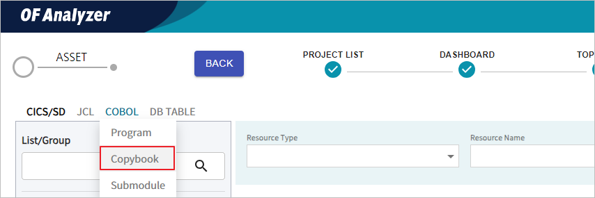 figure cobol copybook menu