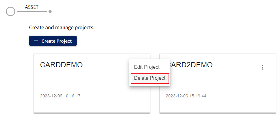 figure project delete menu click