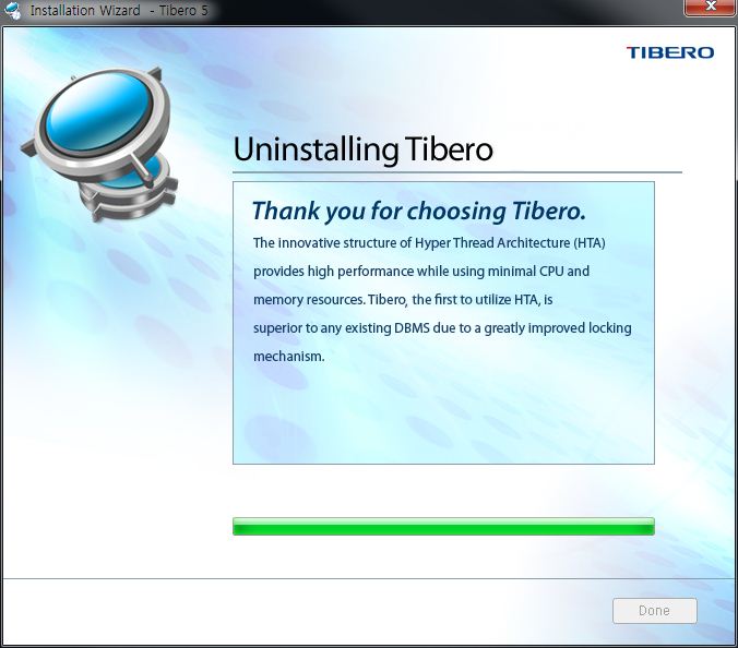 Uninstalling Tibero 5