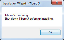 Tibero 5 SP1 Uninstallation