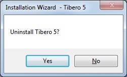 Tibero 5 SP1 Uninstallation