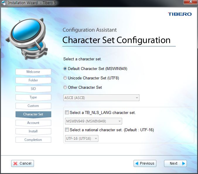 Character Set Configuration