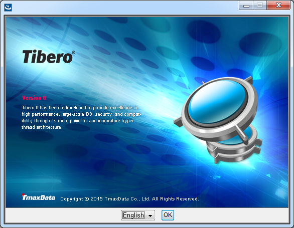 Tibero Installer 설치 언어화면