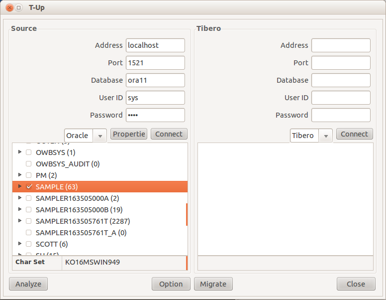 Compatibility Analysis Main Screen